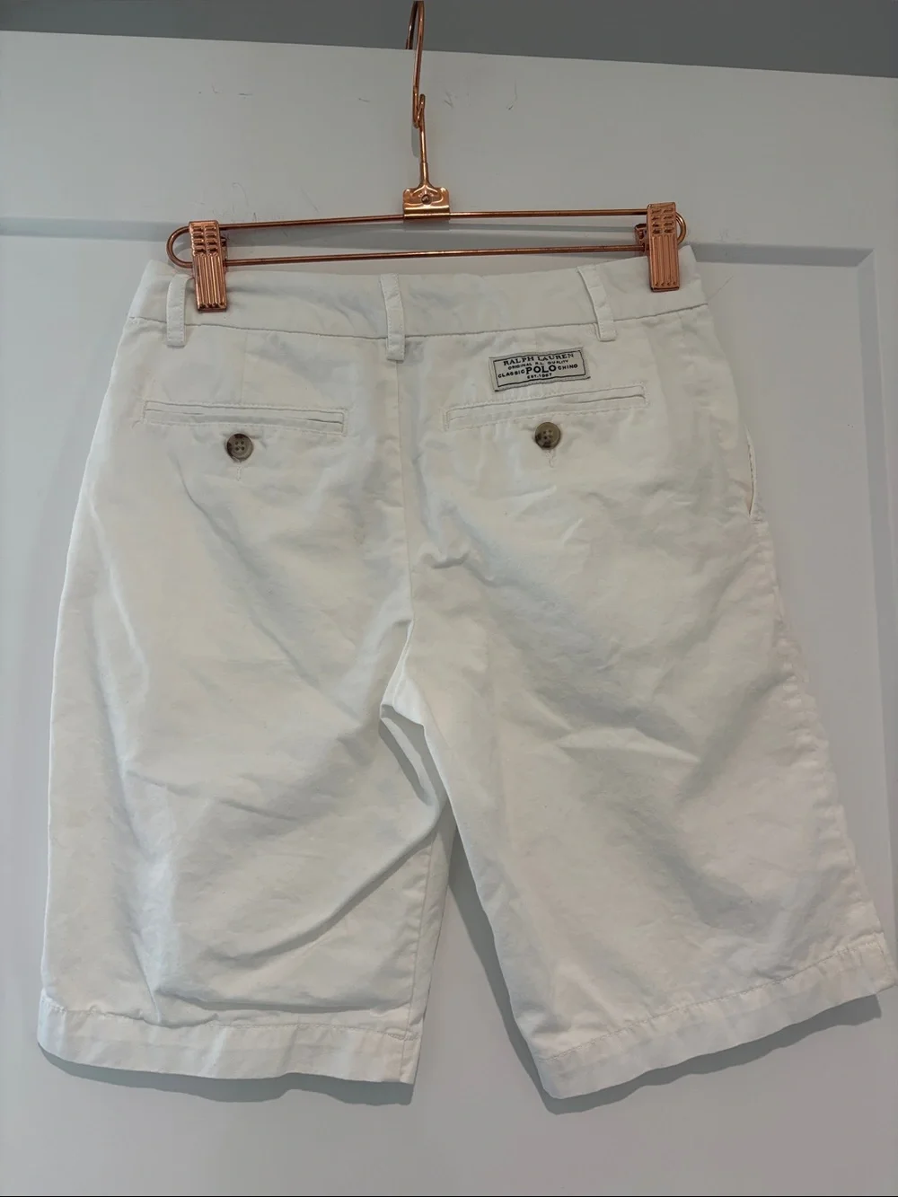 Polo Ralph Lauren Boys Classic Polo Chino White Shorts Size 12